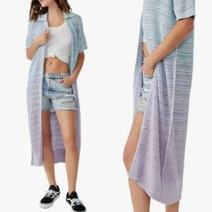 NWT Free People Ombre Open Stitch Cardigan XS